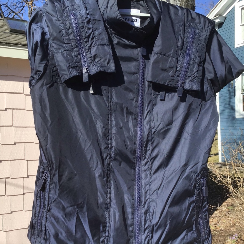 Aspesi Wind Jacket Navy Blue Euc - image 3